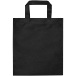 Gerecyclede mini tas van thermisch geseald vliesstof 3L kleur zwart tweede weergave achterkant