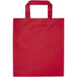 Gerecyclede mini tas van thermisch geseald vliesstof 3L kleur rood tweede weergave achterkant