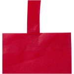Gerecyclede mini tas van thermisch geseald vliesstof 3L kleur rood weergave detail 1
