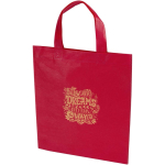 Gerecyclede mini tas van thermisch geseald vliesstof 3L kleur rood weergave zeefdruk