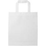 Gerecyclede mini tas van thermisch geseald vliesstof 3L kleur wit tweede weergave achterkant