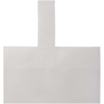 Gerecyclede mini tas van thermisch geseald vliesstof 3L kleur wit weergave detail 1