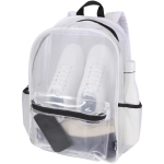 Transparante rugzak van gerecycled gaas met voorvak 18L kleur wit tweede weergave