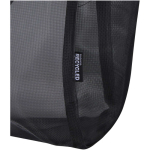 Transparante totebag van gerecycled gaas met ritssluiting 23L kleur zwart weergave detail 1