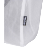 Transparante totebag van gerecycled gaas met ritssluiting 23L kleur wit weergave detail 1