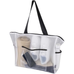 Transparante totebag van gerecycled gaas met ritssluiting 23L kleur wit tweede weergave