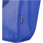 Transparante totebag van gerecycled gaas met ritssluiting 23L kleur koningsblauw weergave detail 1