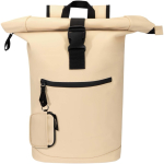 Portemonnee van gerecycled kunstleer met ring en ritssluiting kleur bruin derde weergave