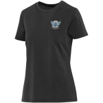 Dames T-shirt met korte mouwen van ringgesponnen katoen 160 g/m2 Elevate kleur zwart weergave zeefdruk