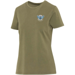 Dames T-shirt met korte mouwen van ringgesponnen katoen 160 g/m2 Elevate kleur donkergroen weergave zeefdruk