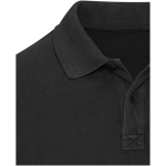 Herenpolo met korte mouwen van voorgewassen piqué 200 g/m² Elevate kleur zwart weergave detail 1
