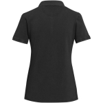 Damespolo met korte mouwen van voorgewassen en voorgekrompen piqué 200 g/m2 Elevate kleur zwart tweede weergave achterkant