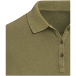 Damespolo met korte mouwen van voorgewassen en voorgekrompen piqué 200 g/m2 Elevate kleur donkergroen weergave detail 1
