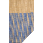 Tas van gevlochten stropapier met rits en bodem, inhoud 21L kleur marineblauw weergave detail 1