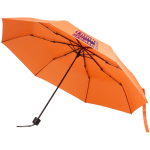 Compacte opvouwbare paraplu met metalen frame en rubber Ø102 kleur oranje