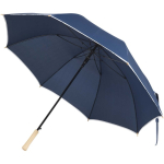 Windbestendige paraplu met automatische opening en reflecterende band Ø130 kleur marineblauw weergave detail 2