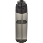 Fles met geïntegreerd rietje en lekvrije drukknopdeksel 700ml kleur zwart