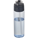 Fles met geïntegreerd rietje en lekvrije drukknopdeksel 700ml kleur bondi blauw