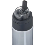Fles met geïntegreerd rietje en lekvrije drukknopdeksel 700ml kleur bondi blauw weergave detail 2