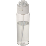 Fles met geïntegreerd rietje en lekvrije drukknopdeksel 700ml kleur doorzichtig