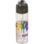 Fles met geïntegreerd rietje en lekvrije drukknopdeksel 700ml kleur donkergroen