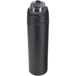 Enkelwandige fles met opklapbaar rietje en matte afwerking 800ml kleur zwart