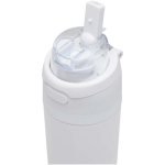 Enkelwandige fles met opklapbaar rietje en matte afwerking 800ml kleur wit weergave detail 2