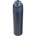 Enkelwandige fles met opklapbaar rietje en matte afwerking 800ml kleur marineblauw