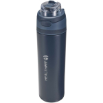 Enkelwandige fles met opklapbaar rietje en matte afwerking 800ml kleur marineblauw weergave bedrukking logo 2