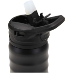 Sportfles 350ml met lekvrije opklapbare rietje kleur zwart weergave detail 1