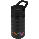 Sportfles 350ml met lekvrije opklapbare rietje kleur zwart
