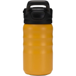 Sportfles 350ml met lekvrije opklapbare rietje kleur geel tweede weergave achterkant