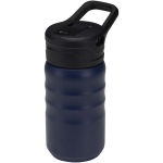 Sportfles 350ml met lekvrije opklapbare rietje kleur marineblauw