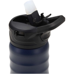 Sportfles 350ml met lekvrije opklapbare rietje kleur marineblauw weergave detail 1