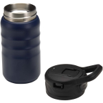 Sportfles 350ml met lekvrije opklapbare rietje kleur marineblauw tweede weergave