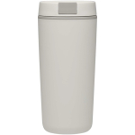 Dubbelwandige thermobeker met schroefdeksel inbegrepen 480ml kleur wit tweede weergave achterkant