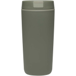 Dubbelwandige thermobeker met schroefdeksel inbegrepen 480ml kleur groen tweede weergave achterkant