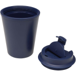 Dubbelwandige thermobeker met lekvrije schroefdeksel 300ml kleur marineblauw tweede weergave