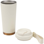 Matte dubbelwandige thermobeker van roestvrij staal 480ml kleur beige tweede weergave