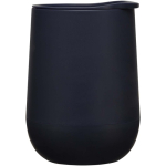 Dubbelwandige beker met schuifdeksel en luchtisolatie 360ml kleur marineblauw weergave zijkant