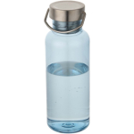 Waterfles met schroefdop en roestvrijstalen handvat 600ml kleur lichtblauw