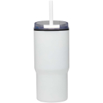 Dubbelwandige thermobeker met lekvrije deksel 540ml kleur wit tweede weergave achterkant