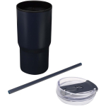 Dubbelwandige thermobeker met lekvrije deksel 540ml kleur marineblauw tweede weergave