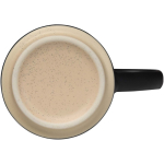Stapelbare keramische mok met moderne ongeglazuurde voet 180 ml kleur zwart weergave detail 1