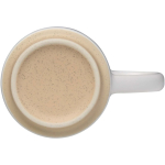 Stapelbare keramische mok met moderne ongeglazuurde voet 180 ml kleur wit weergave detail 1