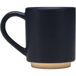Stapelbare keramische mok met moderne ongeglazuurde voet 180 ml kleur marineblauw weergave zijkant
