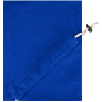 Opvouwbare tote bag met trekkoord van gerecycled katoen 140 g/m2 kleur koningsblauw weergave detail 1