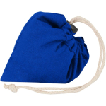 Opvouwbare tote bag met trekkoord van gerecycled katoen 140 g/m2 kleur koningsblauw derde weergave