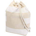 Tas van gerecycled katoencanvas met koordhandvatten 270 g/m² kleur wit
