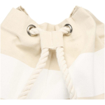Tas van gerecycled katoencanvas met koordhandvatten 270 g/m² kleur wit weergave detail 1